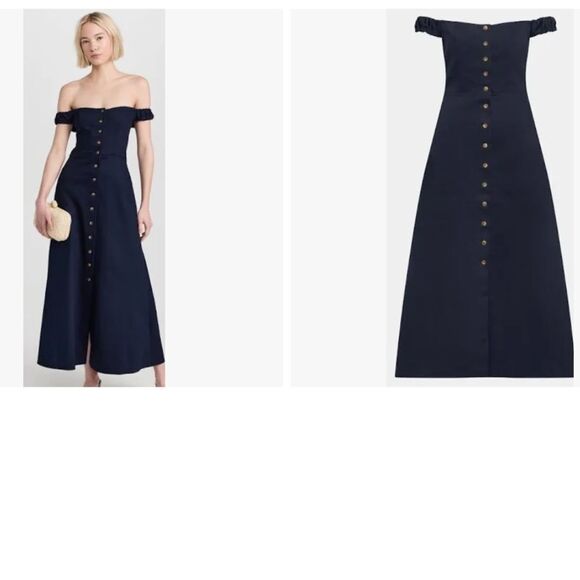 NEW FAVORITE DAUGHTER The Lovesick Off the Shoulder Dress Black Size 12 $ 278 - Picture 6 of 7